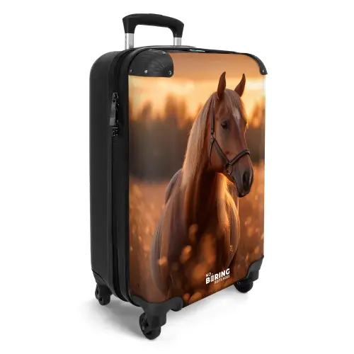 Bruin paard in weiland NBS - Handbagage koffer - Unisex middel -productfoto_3d