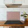Donkerblauw - Roze - Patroom - Symmetrisch keuken achterwand spatscherm klein 900 -sfeer2