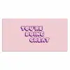 You're doing great - Roze - Bubble letters Muismat XXL klein -3d_leeg