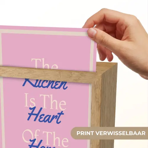 Tekst - Blauw - Keuken - Kader Light Box met kabel (Wandlamp) klein -USP_websiteprintNL