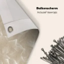Organisch - Textuur - Beige Balkonbeschermer Duitsland klein 596 -closeup_NL