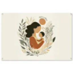 Illustratie - Quote - Moeder tuinposter los doek groot -3d