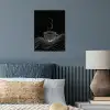 Lijntekening - Koffiekop - Zwart poster papier klein -sfeer2