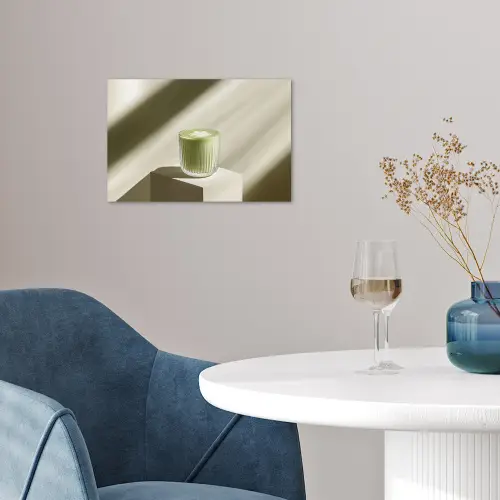 Matcha - Glas - Groen - Minimalistisch poster papier klein -sfeer3