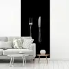 Vork - Mes - Zilver fotobehang vinyl groot -woonkamer