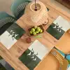 Japandi - Vogel - Groen Placemat vinyl groot -zzsfeer5_Kitchenyeah-website
