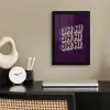 Oh hi - Paars - 3D fotolijst zwart zonder passe partout klein -sfeer1