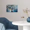 Boom - Blauw - Goud - Abstract poster papier klein -sfeer3