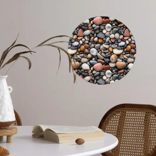 Natuur - Kleuren - Stenen Wandcirkel behangsticker klein 186 -sfeer3