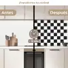 Klassiek - Patroon - Zwart - Wit keuken achterwand 2 middel 871 -voor-na2_ES
