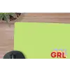 Grl pwr - Groen - Rood - 3D muismat rubber klein -closeup