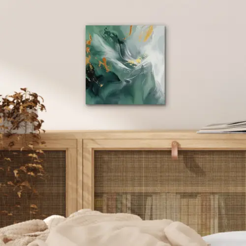 Groen - Modern - Marmer - Abstract aluminium wit klein -sfeer3