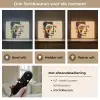 Geometrisch - Felle kleuren - Kubistische stijl Light Box met batterij (Wandlamp) middel -USP_lichtkleurNL