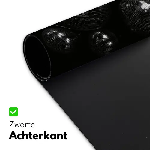 Discoballen - Minimalistisch - Zwart Muismat XXL klein -sfeer2