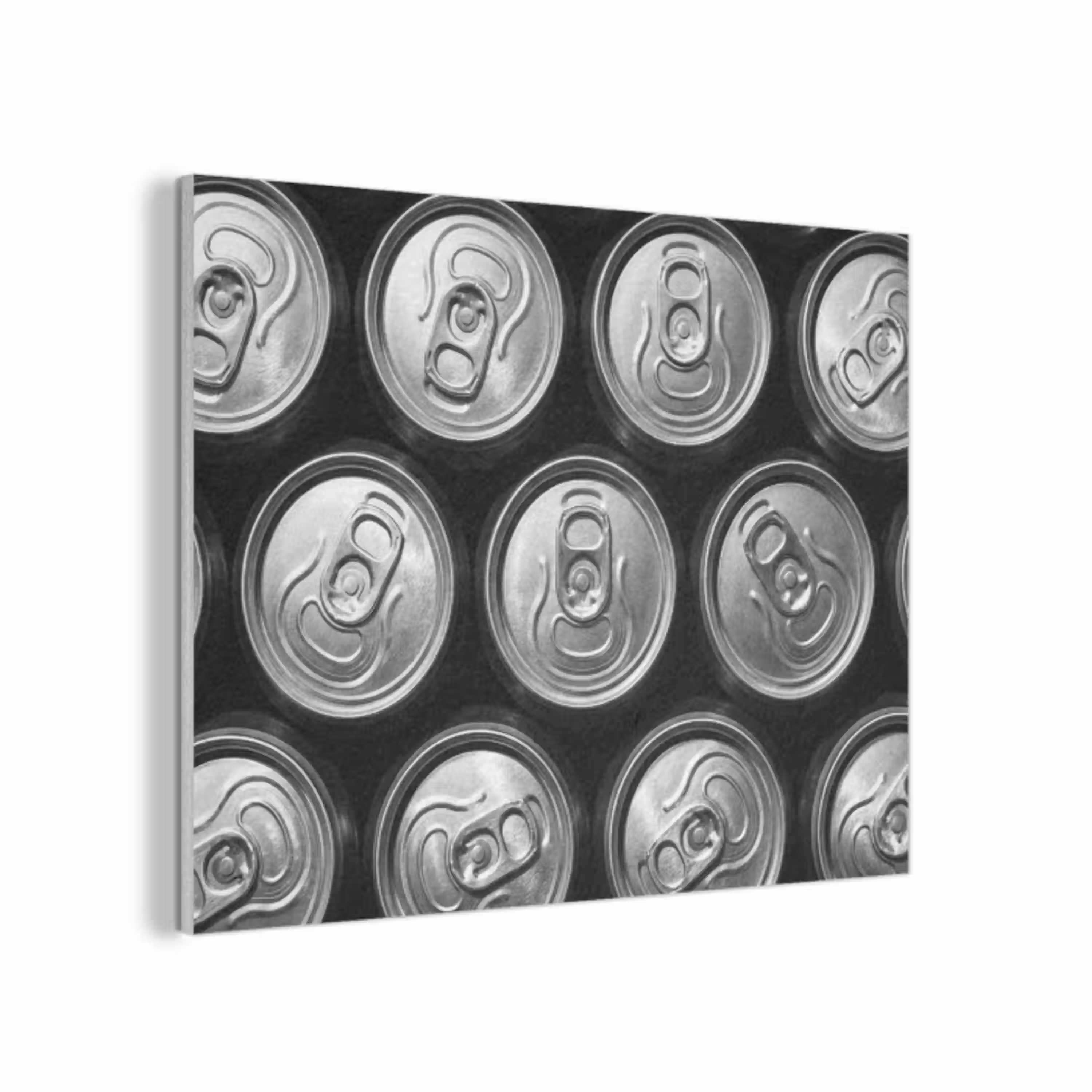 Blikjes - Aluminium - Patroon - Industrieel - Zilver PET vilt klein -3d