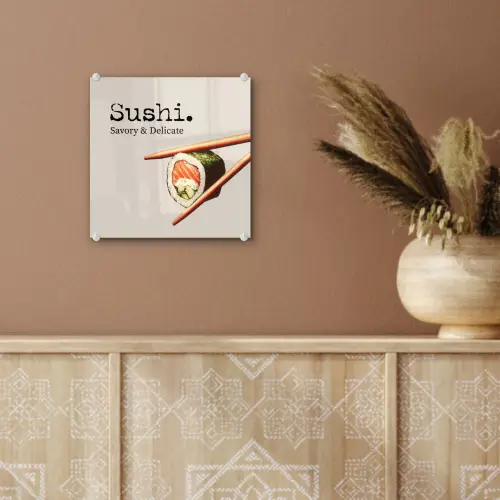 Sushi - Zalm - Rijst - Japans plexiglas 5mm klein -sfeer5