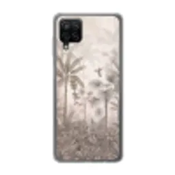 Jungle - Banenboom - Kolibrie - Beige Telefoonhoesje Samsung Galaxy A12 klein -3d