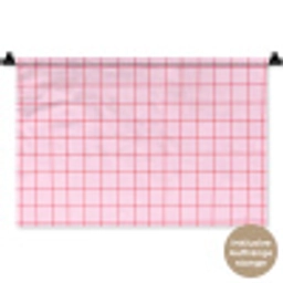 Raster - Patroon - Roze Wandkleed katoen klein 269 -t3d_DE