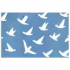 Vogels - Wit - Patroon poster papier klein -3d