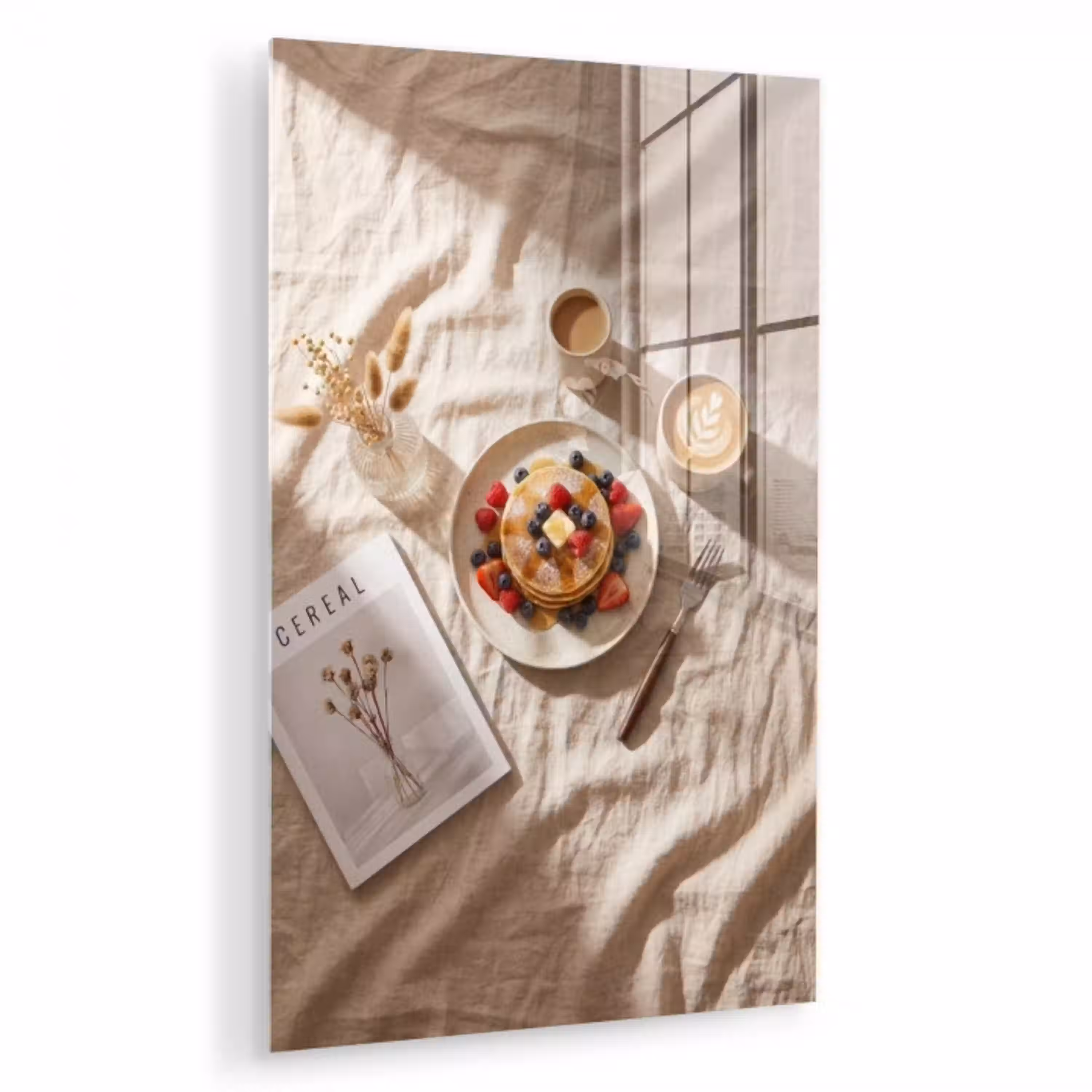 Pannenkoeken - Bessen - Ontbijt - Modern - Beige plexiglas 5mm klein -zzzproduct_nieuw