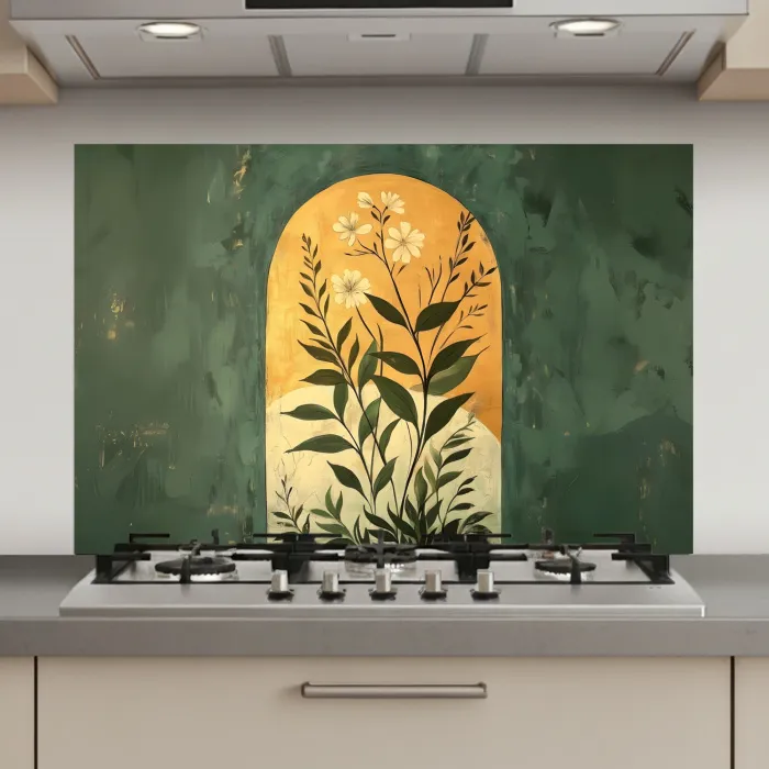 Plant - Bloemen - Wit keuken achterwand spatscherm klein -3d_website