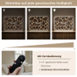 Luipaardprint - Bruin - Courage - Sierlijk Light Box met batterij (Wandlamp) middel -USP_dimbaarDE