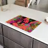 Vrouw - Microfoon - Neon Inductie beschermer vinyl 3mm klein -sfeer8