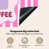More coffee - Roze - Paars - Strepen - Mok Inductie beschemer met haakjes klein -ky-onderkant-nl