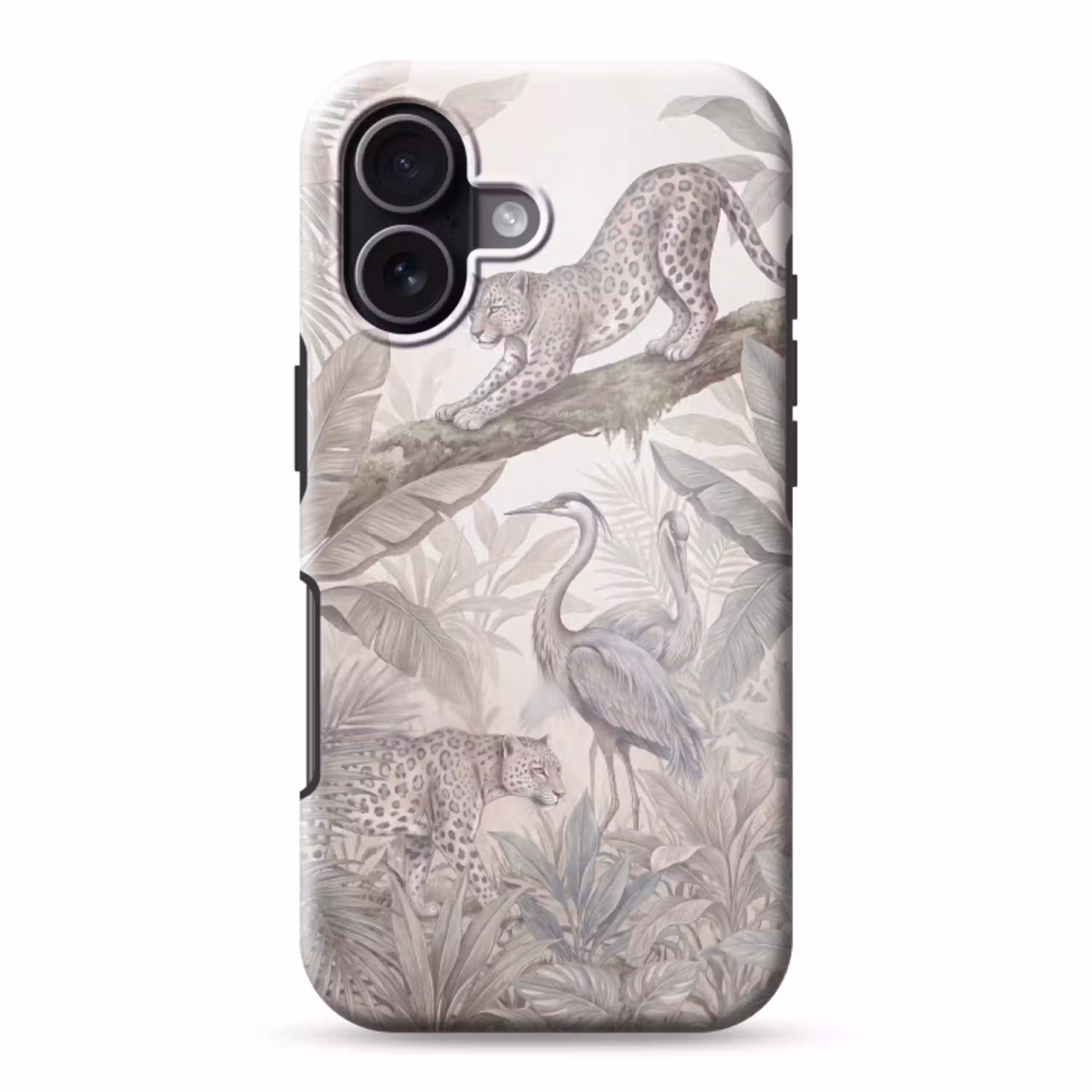 Kat - Vogel - Jungle - Illustratie - Dieren Toughcase MagSafe Apple iPhone 17 klein -3d