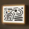 Abstract - Kunst - Vormen - Zwart Light Box met batterij (Wandlamp) middel -z3d_website