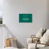 c'est la fucking vie - Groen - Handgeschreven Tuinposter op houten frame 2 cm dik klein -sfeer1