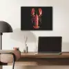 Kreeft - Glossier Rood - Zwart PET vilt klein -sfeer5