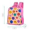 Vrolijk Smiley-patroon Kinderrugzak - Roze middel -productfoto_formaten