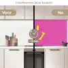 Smiley - Vrolijk - Roze keuken achterwand 2 middel -voor-na2_NL
