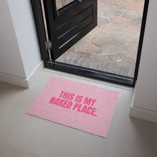 Tekst - Modern - Roze Deurmat klein -sfeer5