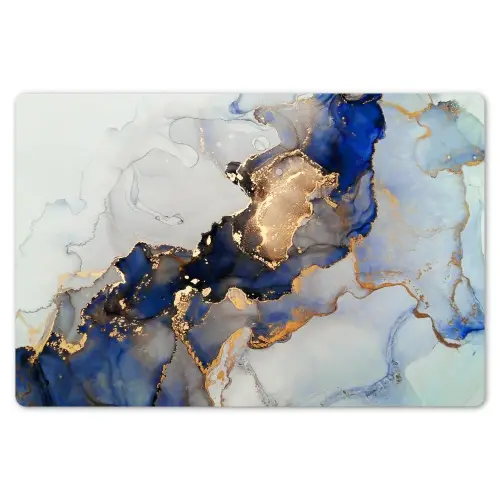 Marmer - Blauw - Goud Placemat vinyl groot -zzsfeer1_Kitchenyeah-website