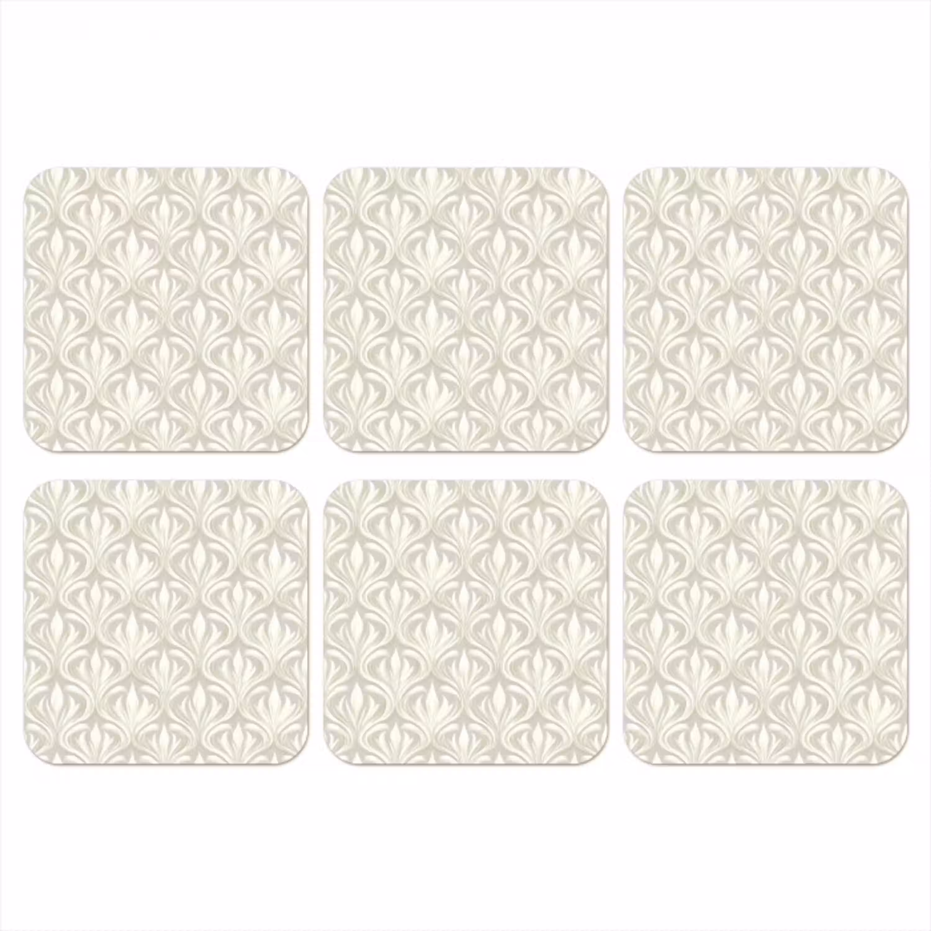 Barok - Patroon - Beige onderzetter kurk middel 366 -3d