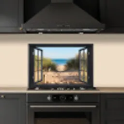 Toegang tot het Strand keuken achterwand spatscherm klein -sfeer1