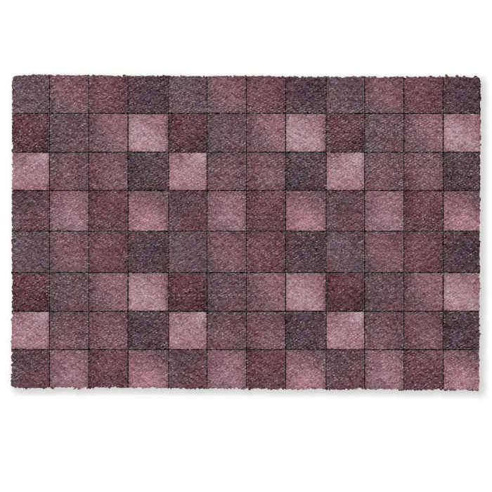Vierkant - Tegel - Patroon - Paars Deurmat klein 898 -zkaufland3d