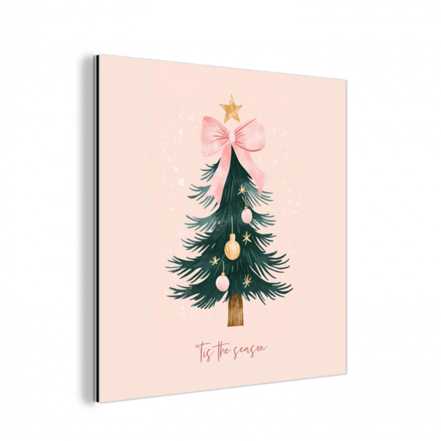 Christmas Season - Kerst - Kerstboom - Roze aluminium wit klein -3d