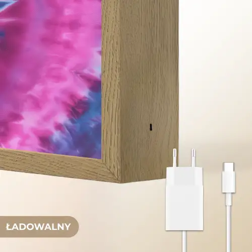 Hartje - Blauw - Tie Dye Light Box met batterij (Wandlamp kind) middel -USP_websiteoplaadbaarNL