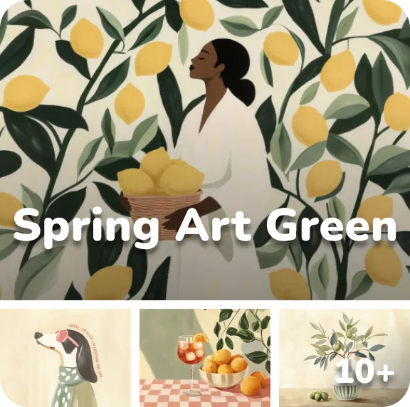 Spring art green