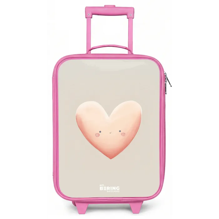 Hart in pastel kleuren Kinderkoffer - Roze klein -zz3dotto