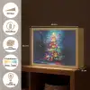 Kerstboom - Kerst - Abstract - Kleurrijk Light Box met batterij (Wandlamp) middel -USP_websiteoverzichtNL