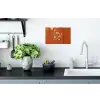 Bloemen - Wit - Subtiel - Roestkleur Muursticker klein -keuken