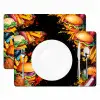 Fastfood - Graffiti - Hamburger - Eten - Modern Placemat vinyl groot -zzsfeer2_Kitchenyeah-website