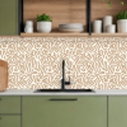 Minimalistisch - Patroon - Terracotta keuken achterwand 2 middel 871 -sfeer3