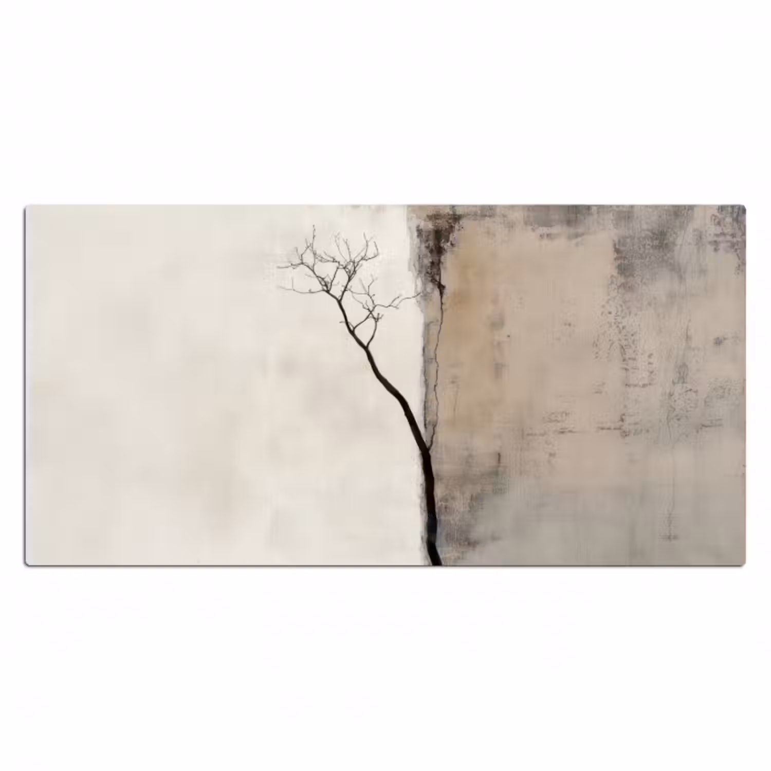 Schreibtischunterlage - Wabi sabi - Pflanze - Beige