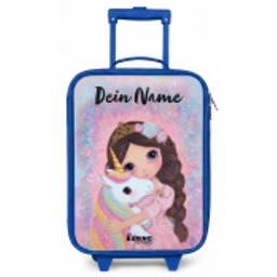 Meisje - Eenhoorn - Glitter Kinderkoffer - Blauw klein -zz3dotto