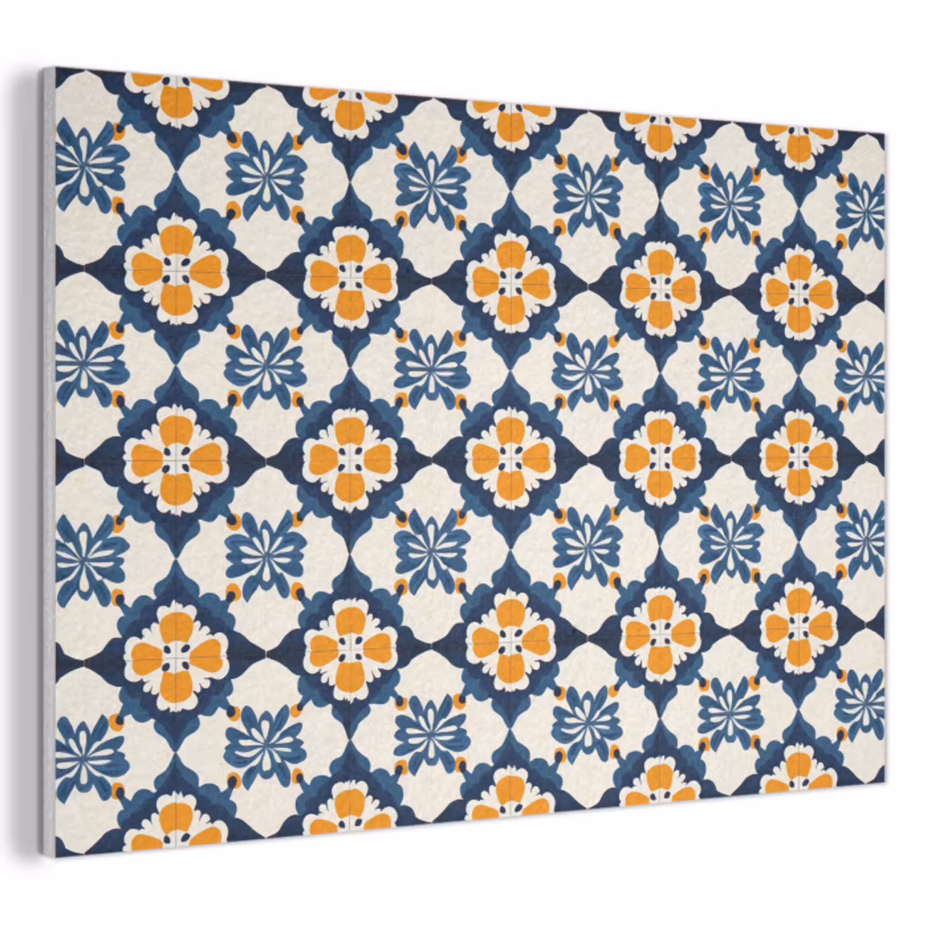 Klassiek - Geometrisch - Blauw PET vilt klein 837 -3d